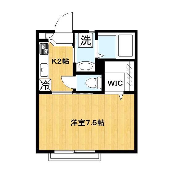 メゾンエトワール(1K/2階)の間取り写真