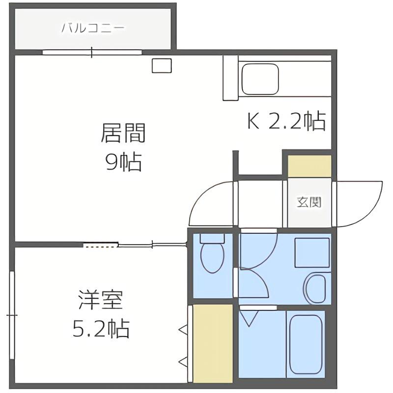 アルネ美園(1LDK/4階)の間取り写真