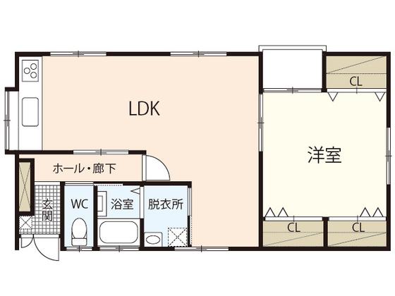 長山アパート(1LDK/2階)の間取り写真