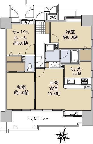 ヴェルパーク五日市駅前(2SLDK/5階)の間取り写真