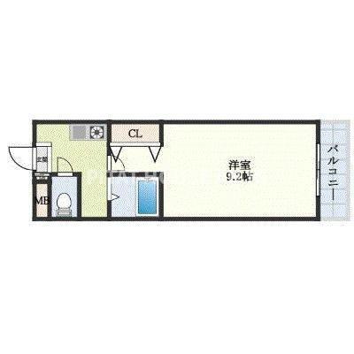 A・CITY弁天(1K/5階)の間取り写真