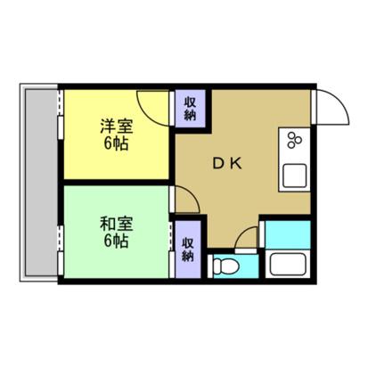 ハイツサイトウ(2DK/2階)の間取り写真