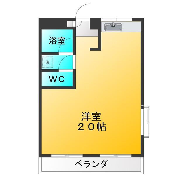ヴェリテ石神井台(ワンルーム/1階)の間取り写真