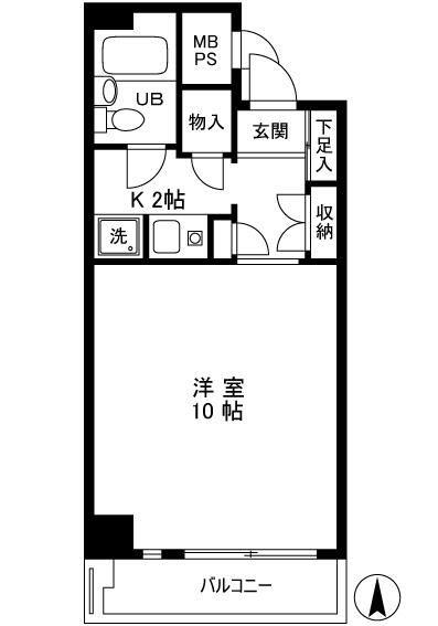 ストークTS元浅草(1K/3階)の間取り写真