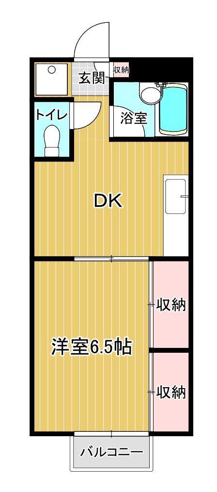 コーポ・ヴァイオレット(1DK/2階)の間取り写真