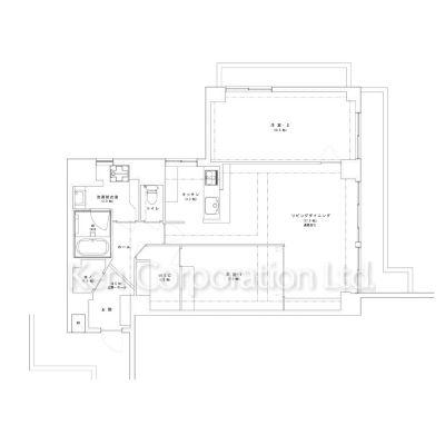 マンション広尾台(2LDK/6階)の間取り写真