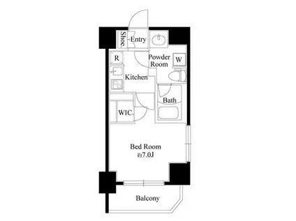 トレステラレジデンス押上(1K/3階)の間取り写真