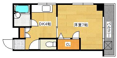 第2石井ビル(1K/2階)の間取り写真