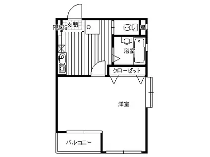 ソラール羽衣(1K/3階)の間取り写真