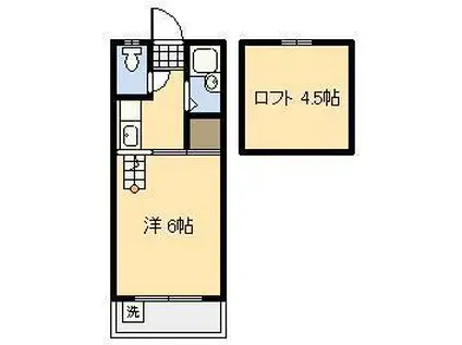 レジデンス三重野(1K/1階)の間取り写真