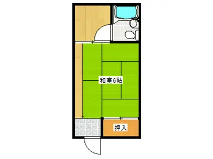 杉立ビル(ワンルーム/4階)の間取り写真