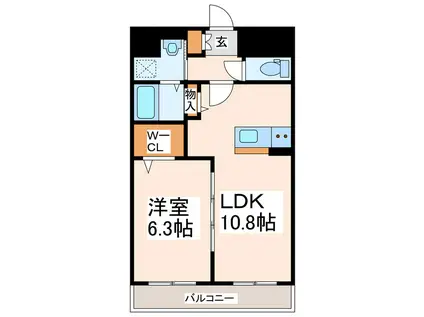 アニメートグレイス(1LDK/3階)の間取り写真