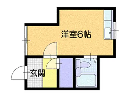 ボナンザ結心Ⅱ(ワンルーム/1階)の間取り写真