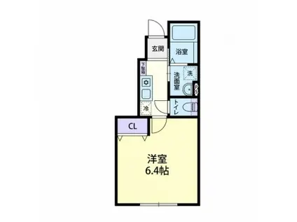 プリオール(1LK/1階)の間取り写真