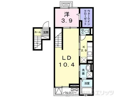 ヴォワ ラクテ ノース(1LDK/4階)の間取り写真