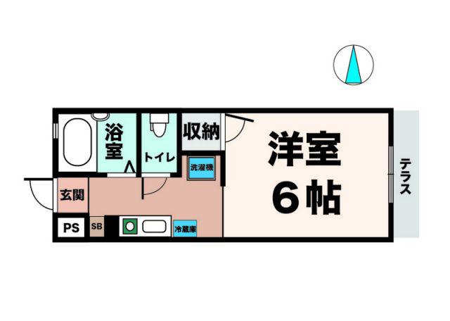 ラポール(ワンルーム/1階)の間取り写真