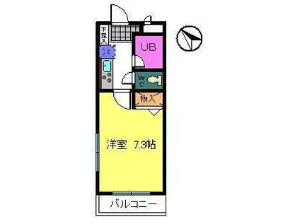 コンフォール(1K/2階)の間取り写真