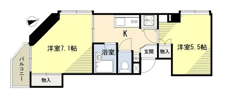 クレスト厚和 4階階 間取り