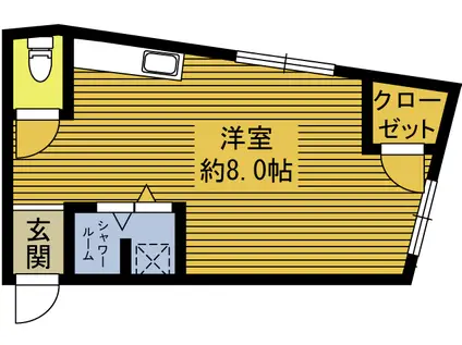 安森ビル(ワンルーム/3階)の間取り写真