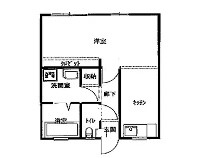 三宅アパート(ワンルーム/2階)の間取り写真