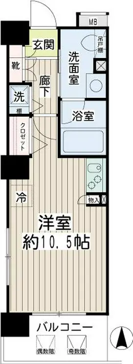 エクセル川崎WEST 6階階 間取り