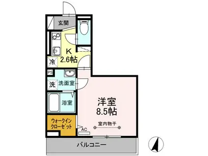 シエルメゾン(1K/3階)の間取り写真