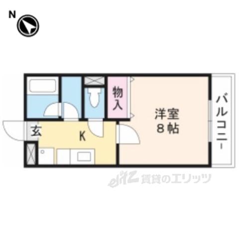 プチフルール千(1K/1階)の間取り写真