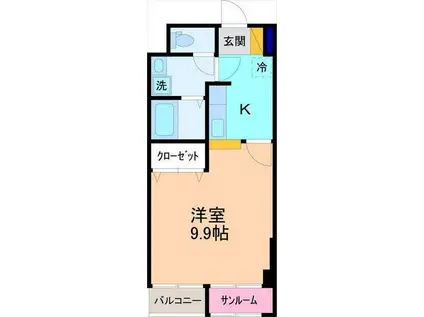 PLAZA-R(1K/1階)の間取り写真
