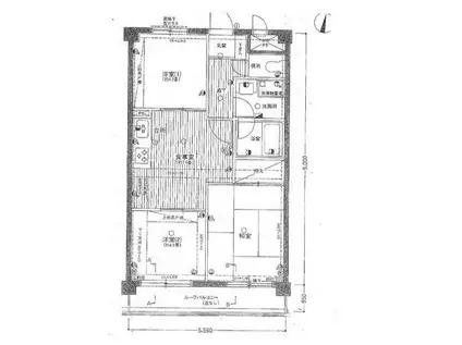 ライオンズマンション町田南(2LDK/4階)の間取り写真