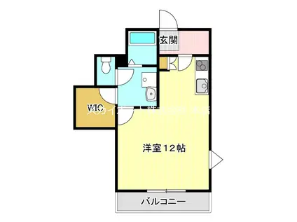 ハイツハーモニー(ワンルーム/1階)の間取り写真