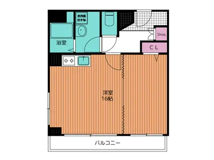 霞町・五番館(ワンルーム/2階)の間取り写真