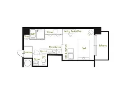 アトリアム吹上(1K/4階)の間取り写真