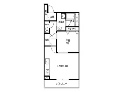 APL IV(1LDK/3階)の間取り写真