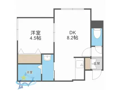 ZERO GRANDE(1LDK/3階)の間取り写真