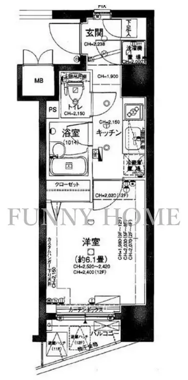 パレステュディオ渋谷WEST 2階階 間取り
