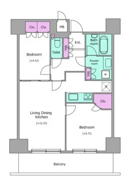 レジディア杉並方南町 6階階 間取り