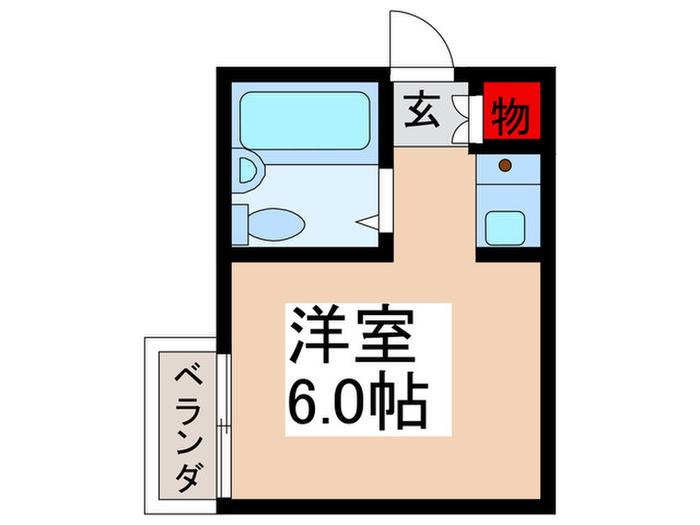 サニーマンション(ワンルーム/1階)の間取り写真