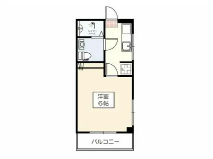 光ハイツ(1K/2階)の間取り写真