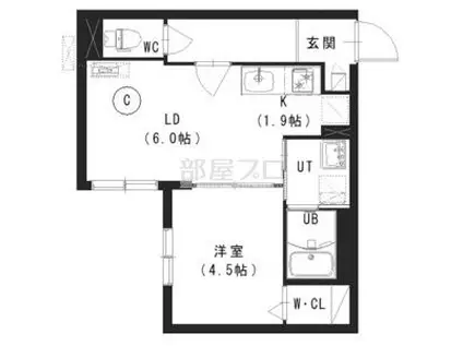 ティーズメイド04(1LDK/1階)の間取り写真