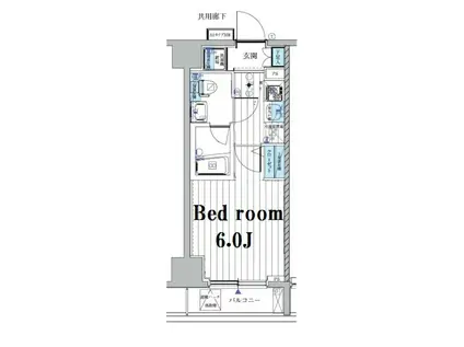 メインステージ北千住III(1K/7階)の間取り写真