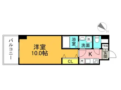 エイトバレー古市ANNEX(1K/8階)の間取り写真