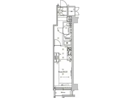 ラフィスタ錦糸町II(ワンルーム/1階)の間取り写真