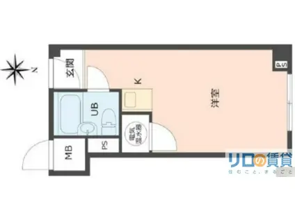 ステュディオ新御堂(ワンルーム/8階)の間取り写真