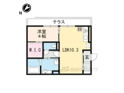 LE CIEL2(1LDK/1階)の間取り写真