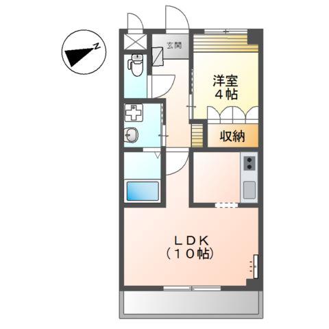 レマーレ(1LDK/2階)の間取り写真