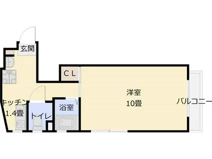 HOPEハウス(1K/3階)の間取り写真