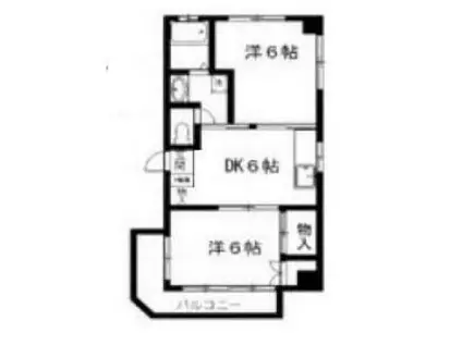 サンライズ成増(2DK/3階)の間取り写真