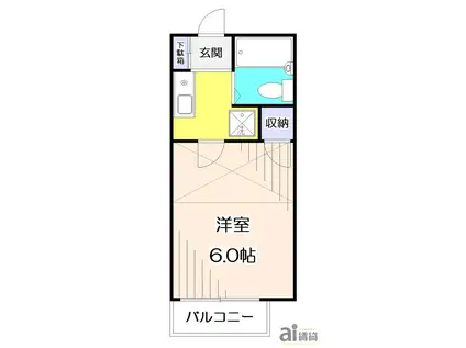 エム・ティー・ハイツ(1K/1階)の間取り写真