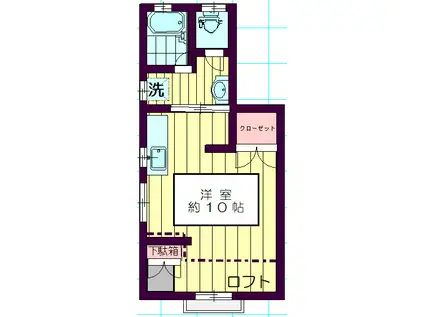 サニネス阿佐ヶ谷A(ワンルーム/2階)の間取り写真