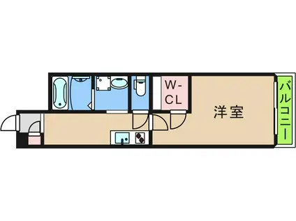 ステージSODAII(1K/2階)の間取り写真